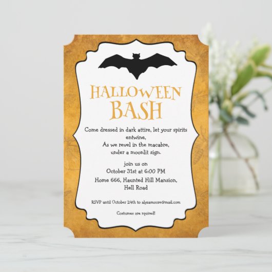 Invitation Halloween (Debout devant)
