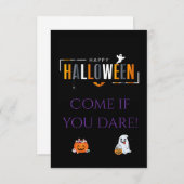 invitation halloween (Devant / Derrière)