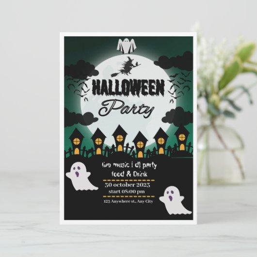 Invitation Halloween (Debout devant)