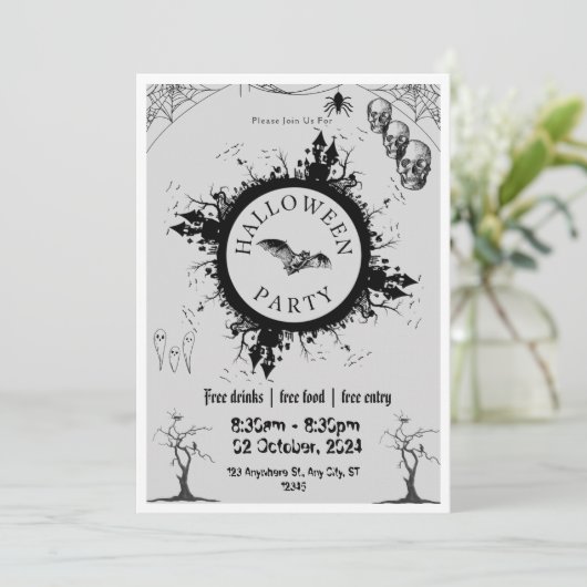 Invitation Halloween (Debout devant)