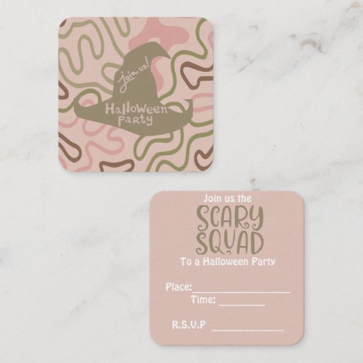 Invitation Halloween (Devant / Derrière)