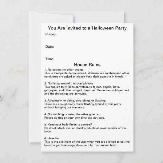 Invitation Halloween (Dos)