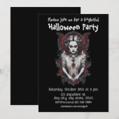 Invitation Halloween, 13 vampires, effrayant, effrayant, (Devant / Derrière)