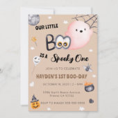 Invitation Halloween 1er anniversaire Éffrayant Un genre neut (Devant)