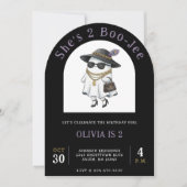 Invitation Halloween 2 Anniversaire Fête Ghost Two Boujee (Devant)