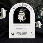 Invitation Halloween 2 Anniversaire Fête Ghost Two Boujee