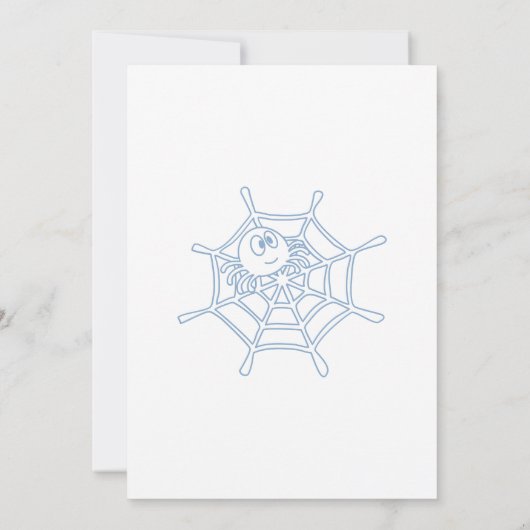 Invitation Halloween 2e anniversaire Citrouille bleu garçon (Dos)