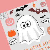 Invitation Halloween 2e anniversaire spooktacular petit livre