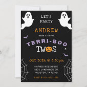 Invitation Halloween 2e anniversaire Terri-Boo Twos Ghost got (Devant)