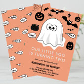 Invitation Halloween 2ème anniversaire seconde notre petit bo
