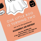 Invitation Halloween 2ème anniversaire seconde notre petit bo