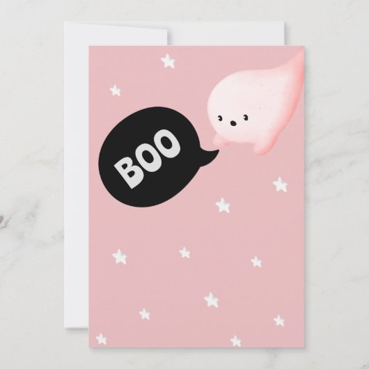 Invitation Halloween 3e anniversaire fille trois esprit (Dos)