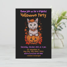Halloween, 6 kitty, fun, éffrayant, jack-o-lantern