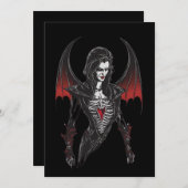 Invitation Halloween 6 vampire, b, monstre effrayant, horreur (Devant / Derrière)