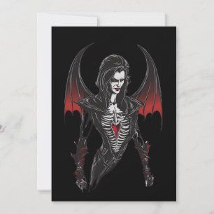 Invitation Halloween 6 vampire, b, monstre effrayant, horreur