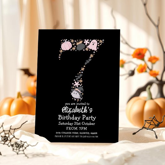 Invitation Halloween 7e anniversaire