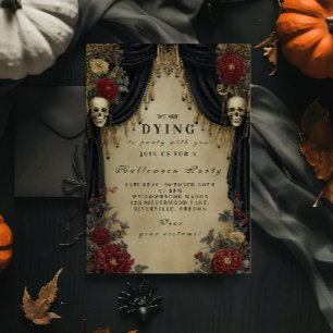 Invitation Halloween à la bougie gothique hantée
