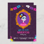 Invitation Halloween à la fête des morts (Devant / Derrière)