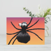 Invitation Halloween à l'araignée (Debout devant)