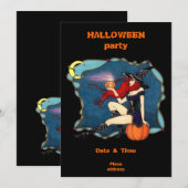 Invitation Halloween à poils roux (Devant / Derrière)