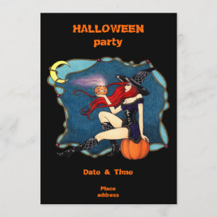Invitation Halloween à poils roux