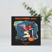 Invitation Halloween à poils roux (Debout devant)