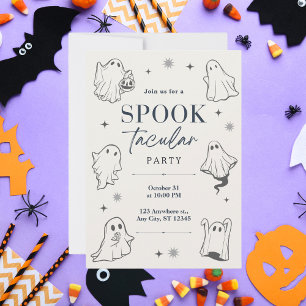 Invitation Halloween à thème fantôme Spooktaculaire