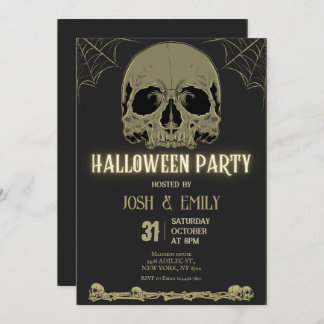 Invitation Halloween Adult Party Scull