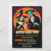 Invitation Halloween Adulte bonne fête costume bon temps (Devant)