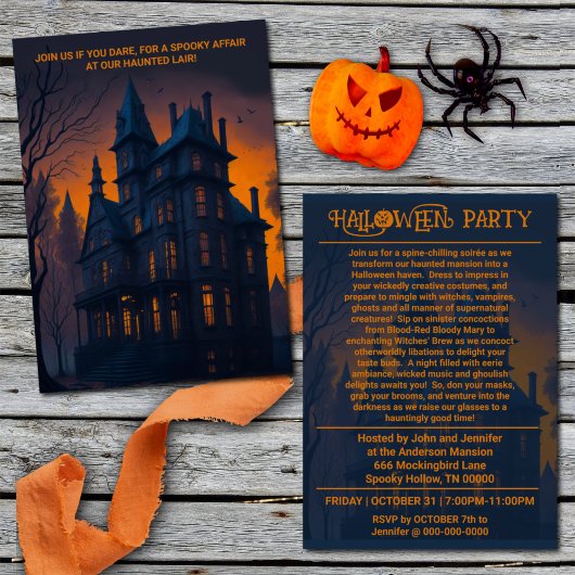 Invitation Halloween Adulte Haunween Haunted House Costume Pa