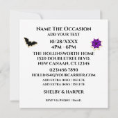 Invitation Halloween amusant (Dos)