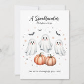 Invitation Halloween amusant Ghoost (Devant)