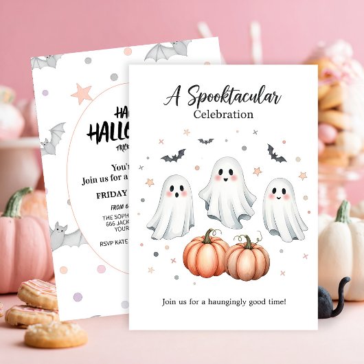 Invitation Halloween amusant Ghoost