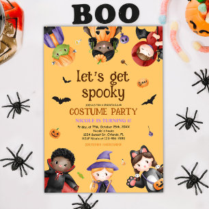 Invitation Halloween Anniversaire Cute Kids Costume Party