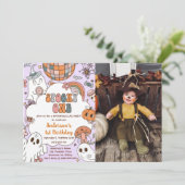 Invitation Halloween Anniversaire Éffrayant Une Partie Photo (Debout devant)