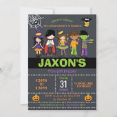 Invitation Halloween Anniversaire Enfants Costume Party (Devant)