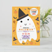 Invitation Halloween Anniversaire Fantôme heureux (Debout devant)