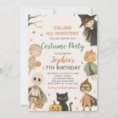 Invitation Halloween appeler tous les monstres Anniversaire (Devant)