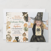 Invitation Halloween appeler tous les monstres Anniversaire P (Devant)