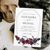 Invitation Halloween Automne Automne Bourgogne Mariage