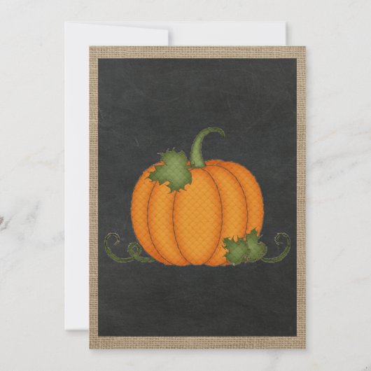 Invitation Halloween Automne Automne Citrouille Pays Barne Ma (Dos)