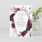 Invitation Halloween Automne Automne Mariage foncé (Debout devant)