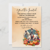 Invitation Halloween automne équestre (Devant)