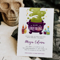 Halloween Baby Is Brewing Witch Baby Shower