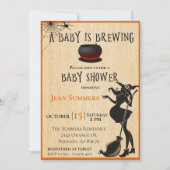 Invitation Halloween Baby prépare une fête de bébé sorcière d (Devant)