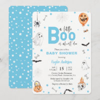 Halloween Baby shower Blue fantôme garçon invitati