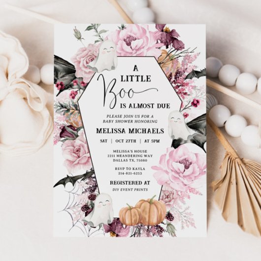 Invitation HALLOWEEN Baby shower Invitation, Un Petit Boo