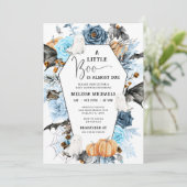 Invitation HALLOWEEN Baby shower Invitation, Un Petit Boo (Debout devant)