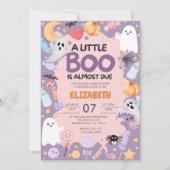 Invitation Halloween baby shower Little Boo (Devant)