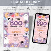 Invitation Halloween baby shower Little Boo